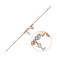 Фото Золотой браслет с подвесками (арт. 325677кбП2)