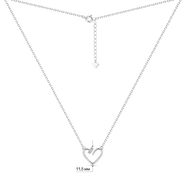 Серебряное колье Сердце (арт. 7507/2584) – изображение 3