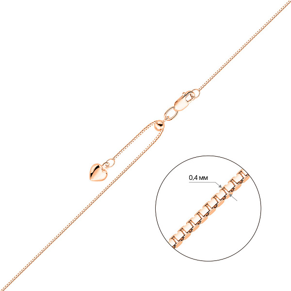 Цепочка из красного золота плетения Венецианское (арт. ц304603з) – изображение 2