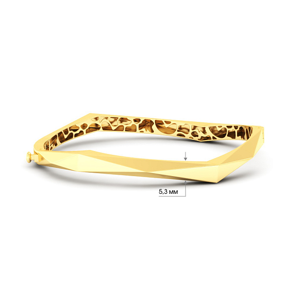 Жорсткий золотий браслет (арт. 340119ж) – зображення 2