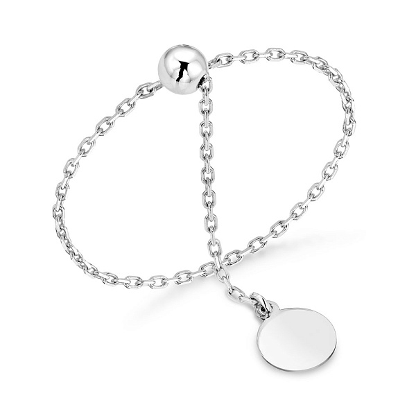 Каблучка Fly з білого золота з довгим ланцюжком (арт. 155781б) – зображення 1