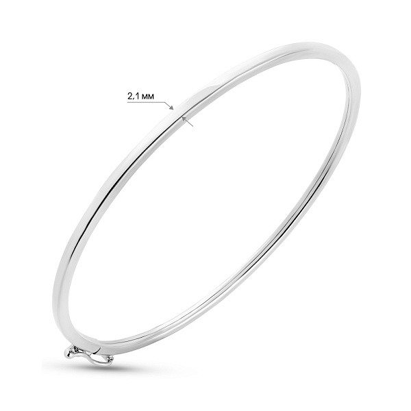 Жесткий браслет из белого золота (арт. 326545б) – изображение 3