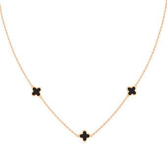 Фото Золоте кольє з емаллю (арт. 361211еч)