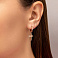Золотые серьги с крестиками (арт. 1101098) – изображение 3