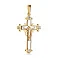 Золотой нательный крестик с распятием и фианитами (арт. 501359жб) – изображение 1