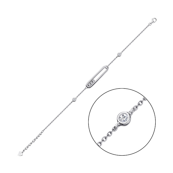 Браслет из серебра с фианитами (арт. 7509/3272) – изображение 1