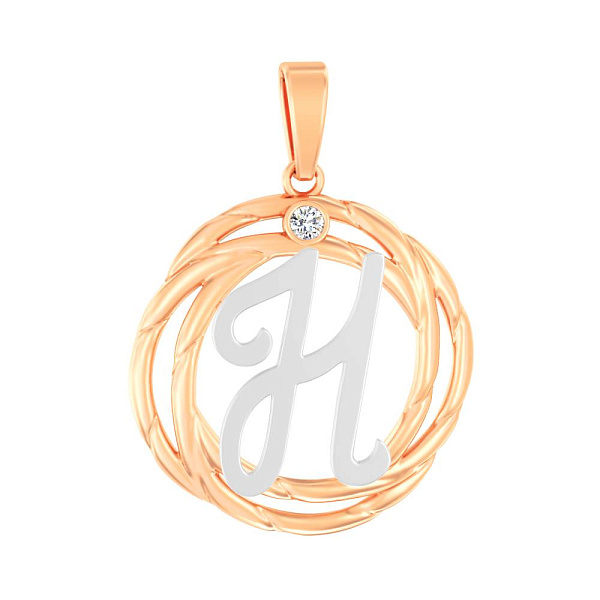 Подвес из золота с фианитом (арт. 440698) – изображение 1