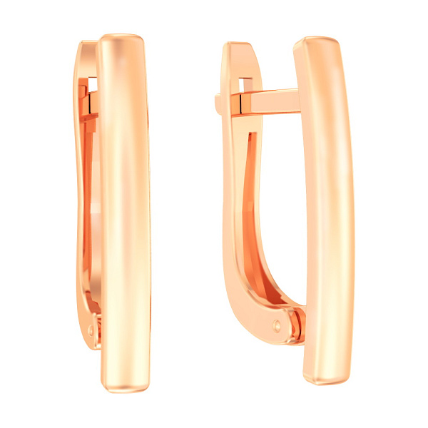 Золоті сережки без каменів (арт. 110571) – зображення 1