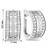 Серьги из белого золота с фианитами (арт. 114000б) – изображение 4