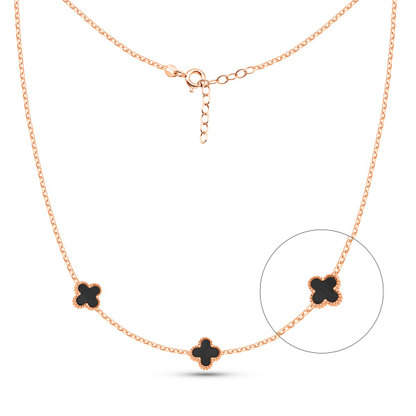 Золоте кольє з оніксом (арт. 352775/8о) – зображення 1