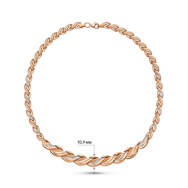 Колье из красного золота с родированием (арт. 370014р) – изображение 7