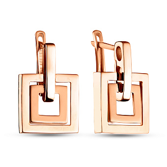 Золотые серьги с подвесками (арт. 105829)