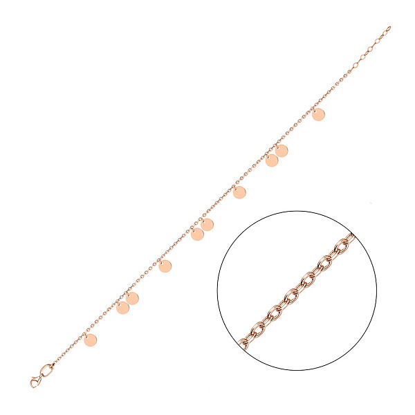 Золотой браслет на ногу Монеты (арт. 324176/6н) – изображение 1