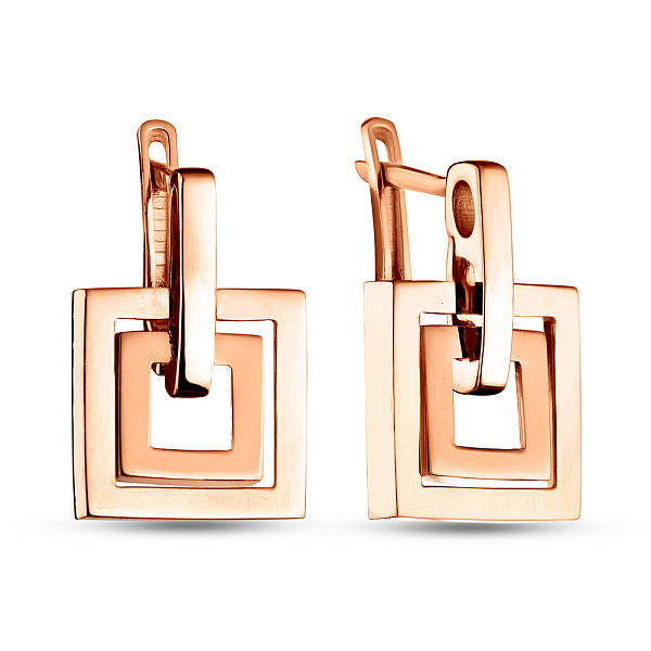 Золоті сережки з підвісками (арт. 105829) – зображення 1