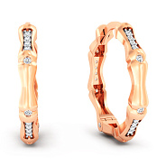 Серьги из красного золота с фианитами (арт. 111317)