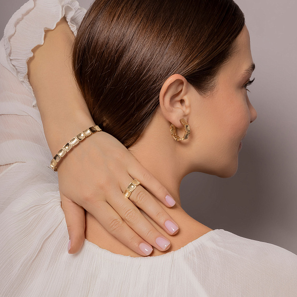 Жорсткий золотий браслет (арт. 3261387жм) – зображення 5