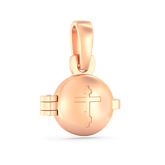 Золотая ладанка открывающаяся Казанская икона Божией Матери (арт. 4401044)