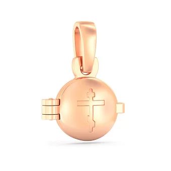 Золотая ладанка открывающаяся Казанская икона Божией Матери (арт. 4401044)