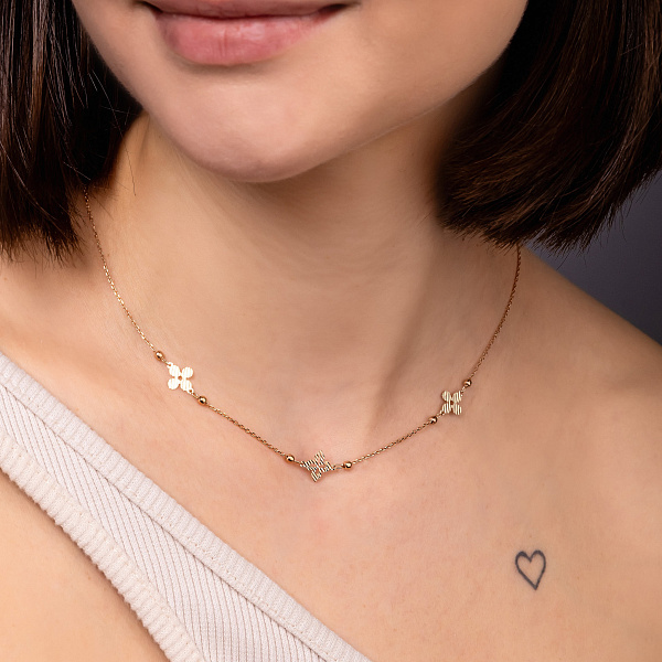 Кольє з червоного золота (арт. 352649) – зображення 3