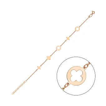 Золотой браслет без камней (арт. 3261119)