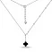 Серебряное колье Клевер с ониксом (арт. 7507/2222/9о) – изображение 2