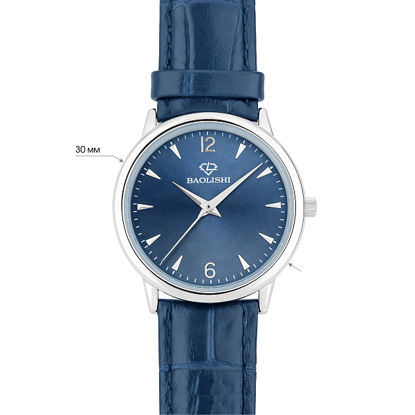 Массивные серебряные часы без камней (арт. 7526/336сс) – изображение 3