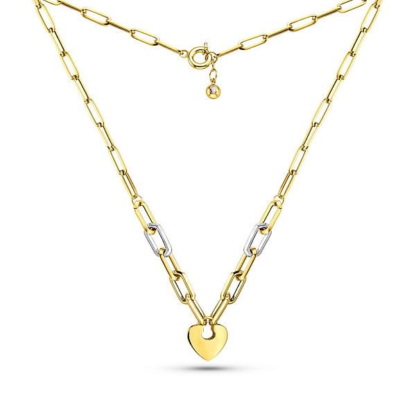 Золотое колье Сердечко (арт. 352440жб) – изображение 2