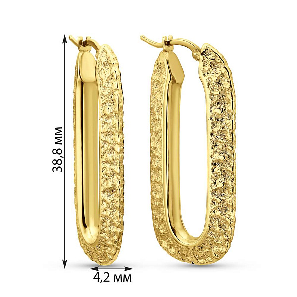 Серьги из желтого золота Francelli (арт. е1091843/40ж) – изображение 3