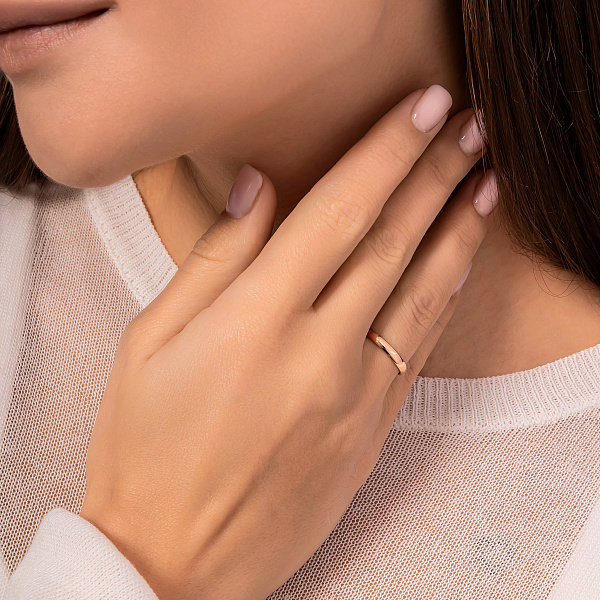 Тонка обручка без каменів (арт. 239227) – зображення 5