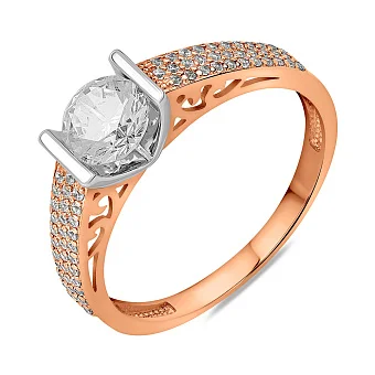 Золота каблучка з фіанітами (арт. 148000)