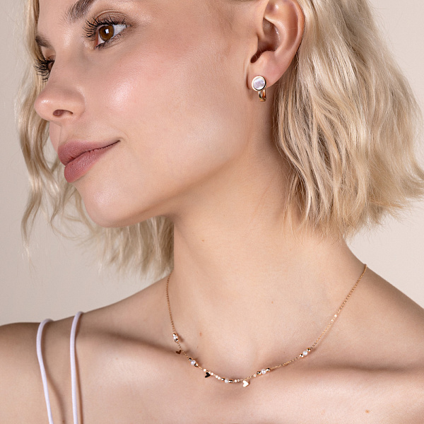 Золоті сережки з перламутром (арт. 109806п) – зображення 3