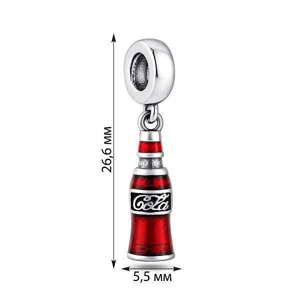 Серебряный подвес-шарм Cola (арт. 7903/4588ек) – изображение 2