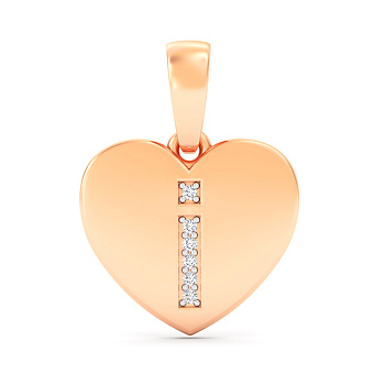 Золотая подвеска Буква І с фианитами (арт. 440979)