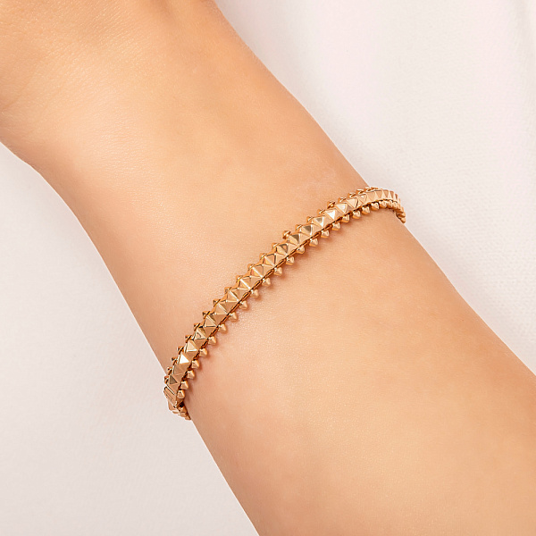 Жесткий браслет из красного золота (арт. 3261244) – изображение 2