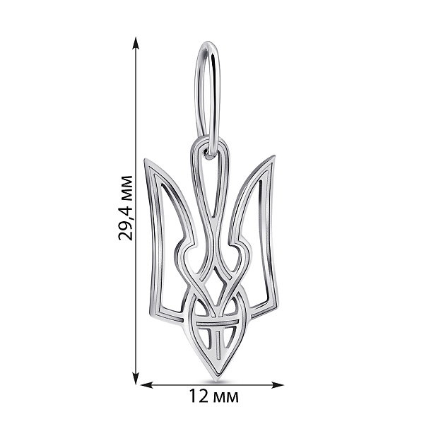 Срібний підвіс Герб України (арт. 7903/А001/2пю) – зображення 3