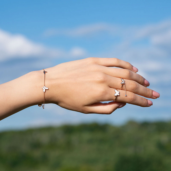 Браслет из красного золота Бабочки (арт. 341213еп) – изображение 3