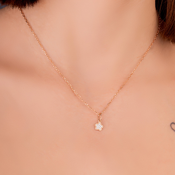 Золотой подвес с фианитами (арт. 3107014101) – изображение 2