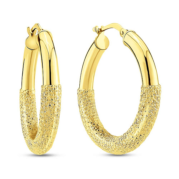 Серьги-кольца из желтого золота (арт. 1091619/25ж) – изображение 1