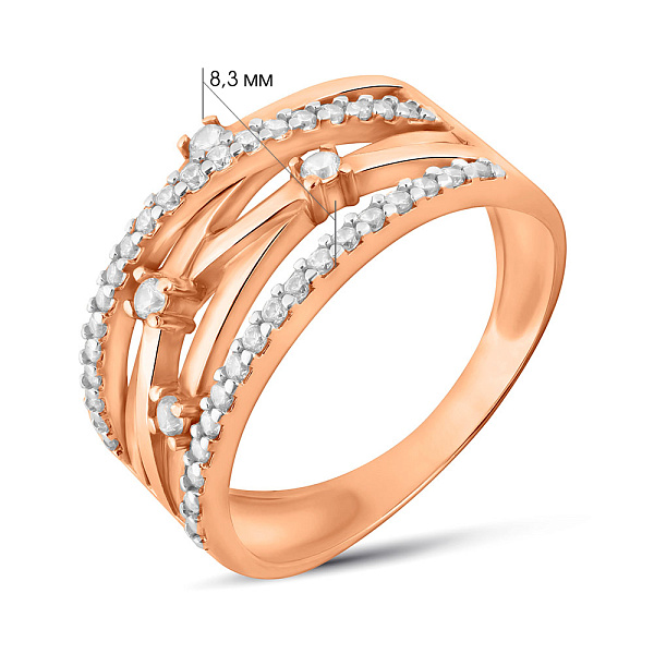 Золота каблучка з фіанітами Синергія (арт. 140531) – зображення 2