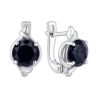 Серебряные серьги с сапфиром (арт. 7502/2073499Спс)