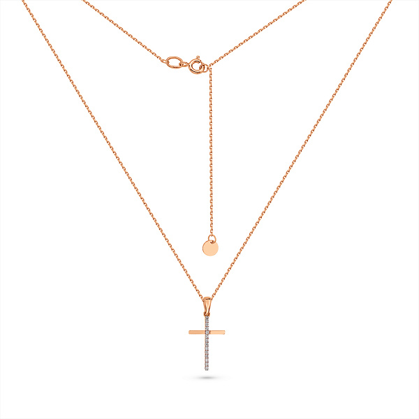 Кольє з червоного золота з діамантами (арт. Ц011279005) – зображення 2