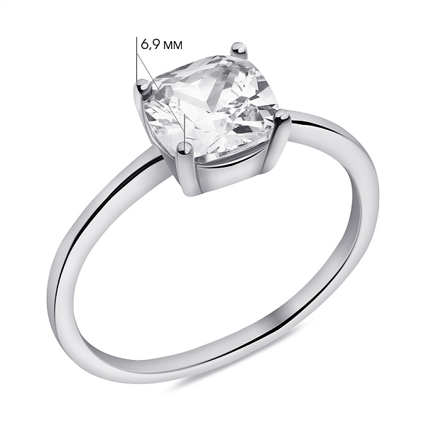 Серебряное кольцо с фианитом (арт. 7501/7030) – изображение 2