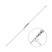 Фото Золотий браслет в білому кольорі металу з підвіскою (арт. 325459б)