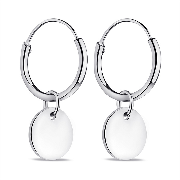 Сережки зі срібла без каміння (арт. 7502/9580/15) – зображення 1