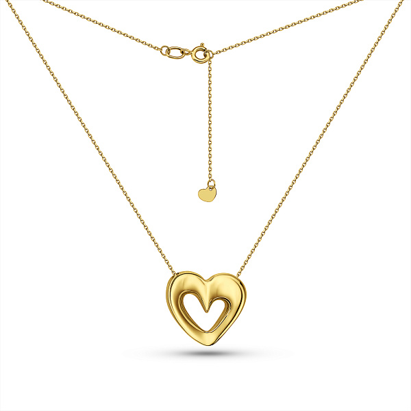 Золотое колье Сердце Francelli (арт. 361426ж) – изображение 2