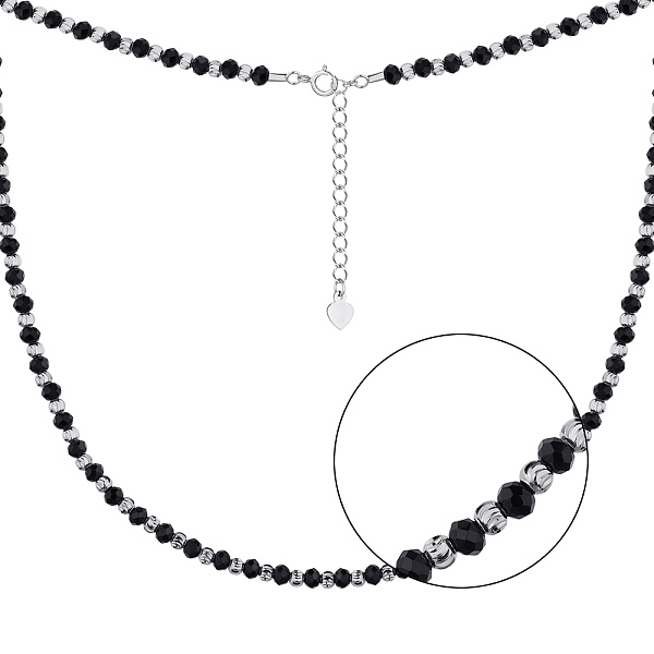 Колье из серебра с ониксом (арт. 7507/1758о) – изображение 1