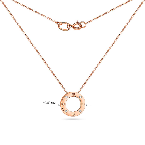 Колье золотое с фианитом (арт. 351470) – изображение 4