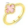 Золота каблучка з рожевим фіанітом (арт. 156617жр) – зображення 6