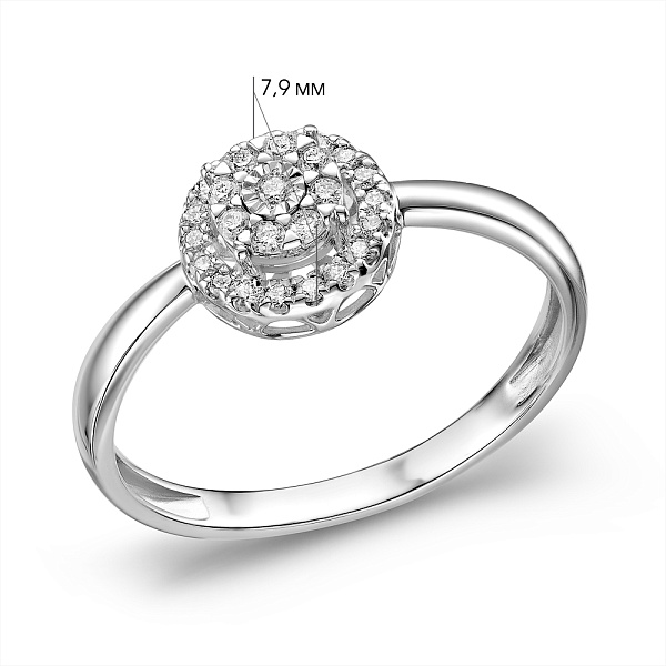 Золотое кольцо с бриллиантами (арт. К011679015б) – изображение 2