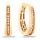 Золотые серьги-кольца с фианитами (арт. 107047) – изображение 1